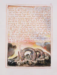 Number of monkeys, baboons.., illustration and text from The Marriage of Heaven and Hell